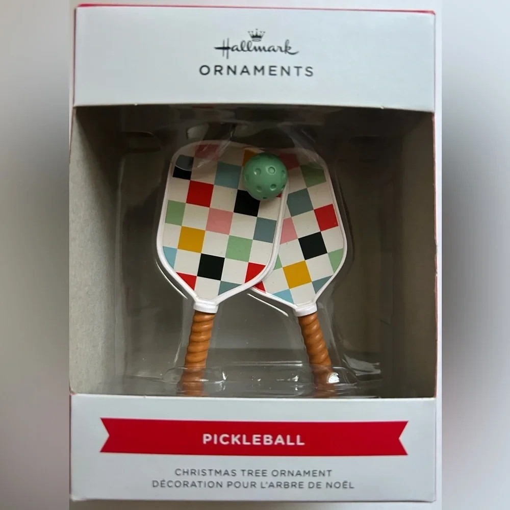 Hallmark Ornament 2025 Pickleball New in Box Sports Racket Holidays Gifts
